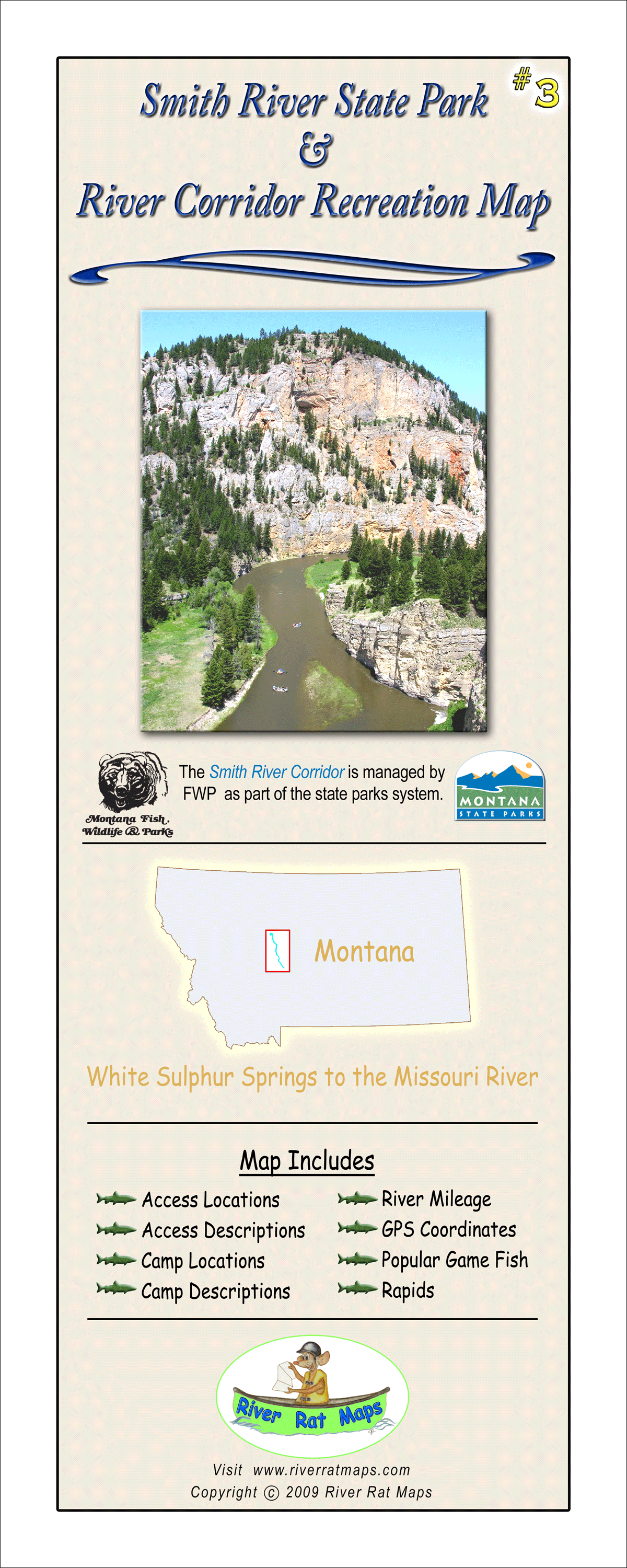 Smith River Map by River Rat Maps