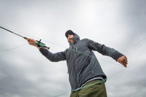 Orvis PRO Insulated Hoody in action