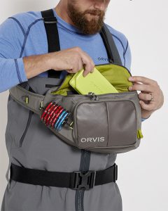 Orvis Mini Sling Pack in use