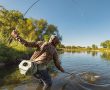 Orvis Helios Fly Rod in action wading